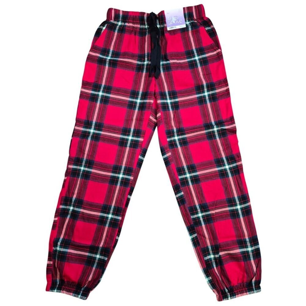 Stars Above, Jogger for Men and Women, Red and Checkered, Size XS, NWT